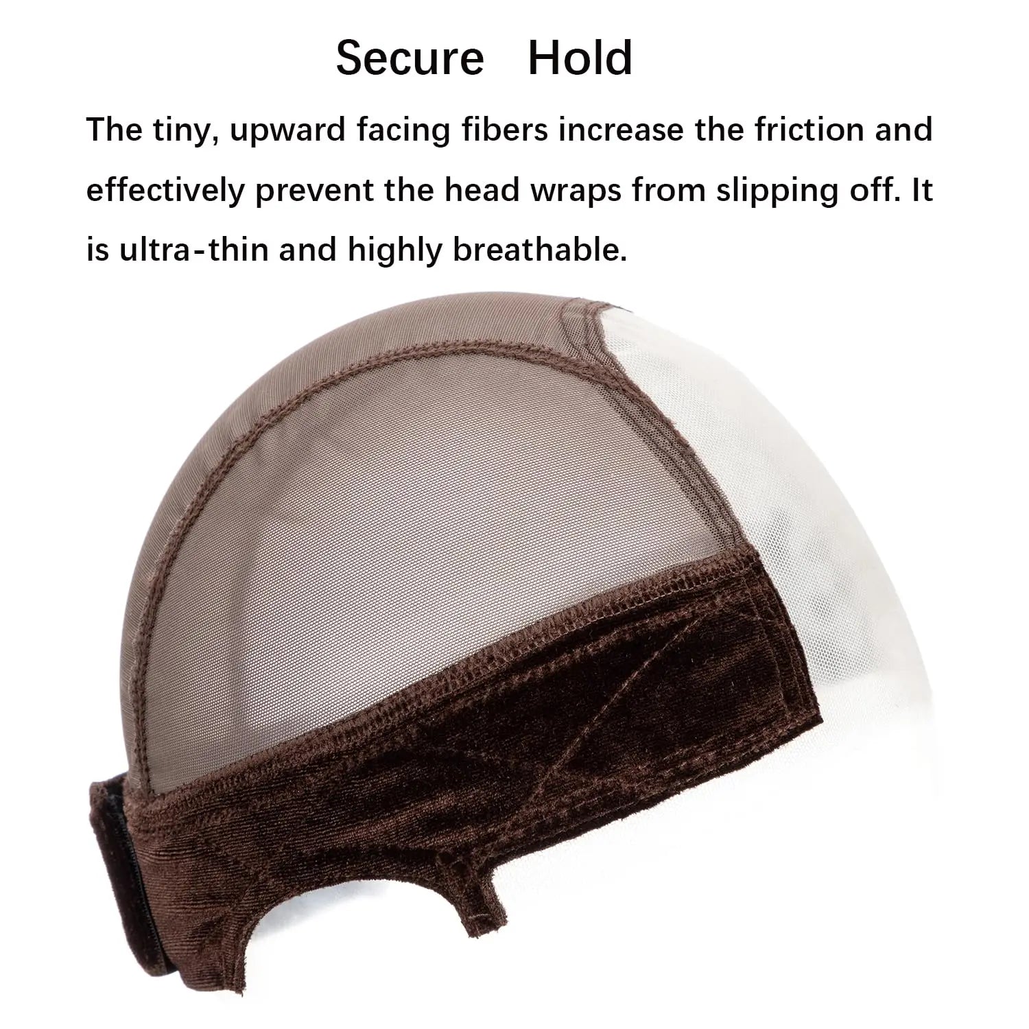 Gorro de sujeción para pelucas Lace Wig Grip, banda de sujeción para pelucas de encaje frontal para mantener las pelucas en su sitio, gorro de peluca ajustable con banda de sujeción antideslizante