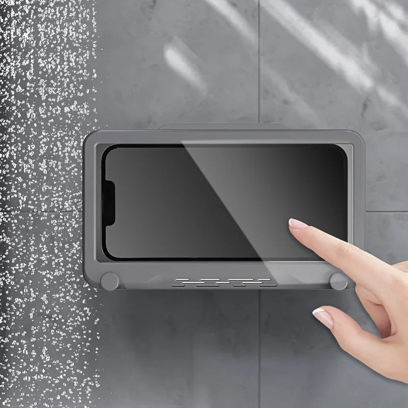 Support de téléphone portable étanche pour salle de bain Se baigner, regarder des émissions de télévision, regarder des vidéos Le téléphone portable peut toucher l'écran Toilettes