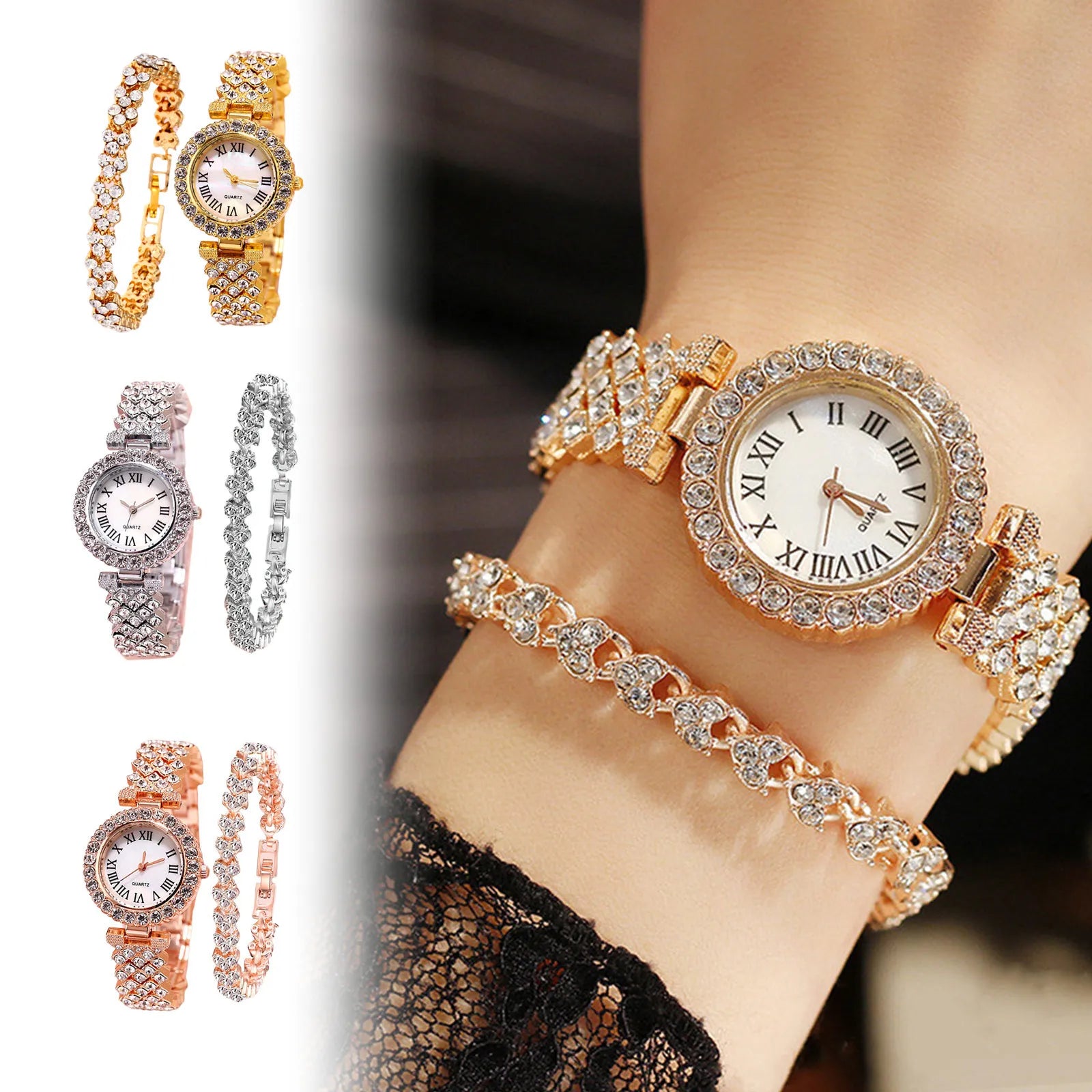 Watch For Women Watches Best Selling Products Luxury Watch Luxury Brand Reloj Mujer Watch Bracelet Set Diamond Steel Band