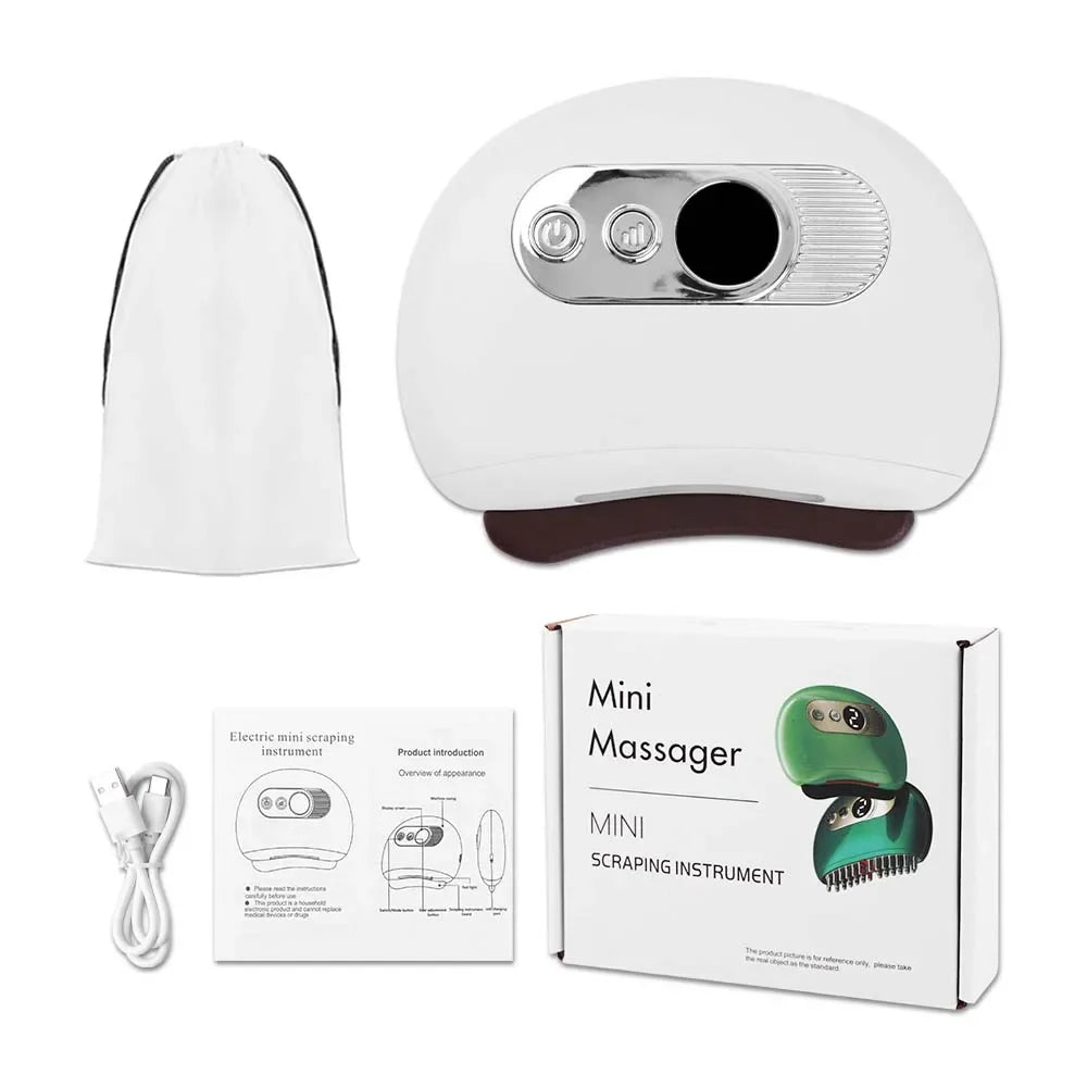 Masajeador Guasha Eléctrico Corporal Raspado Calentamiento Vibración Músculo Guasha Facial Cuello Ojos Cuchillo de Masaje Piedra Gua Sha Raspador Gouache