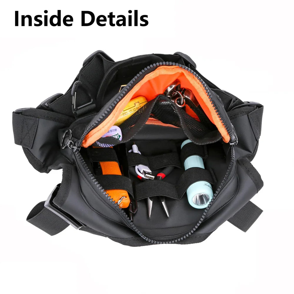 Bolso de pecho táctico para exteriores, chaleco de hombre, EDC, impermeable, antirrobo, para ciclismo, correr, bolso de mano para el pecho