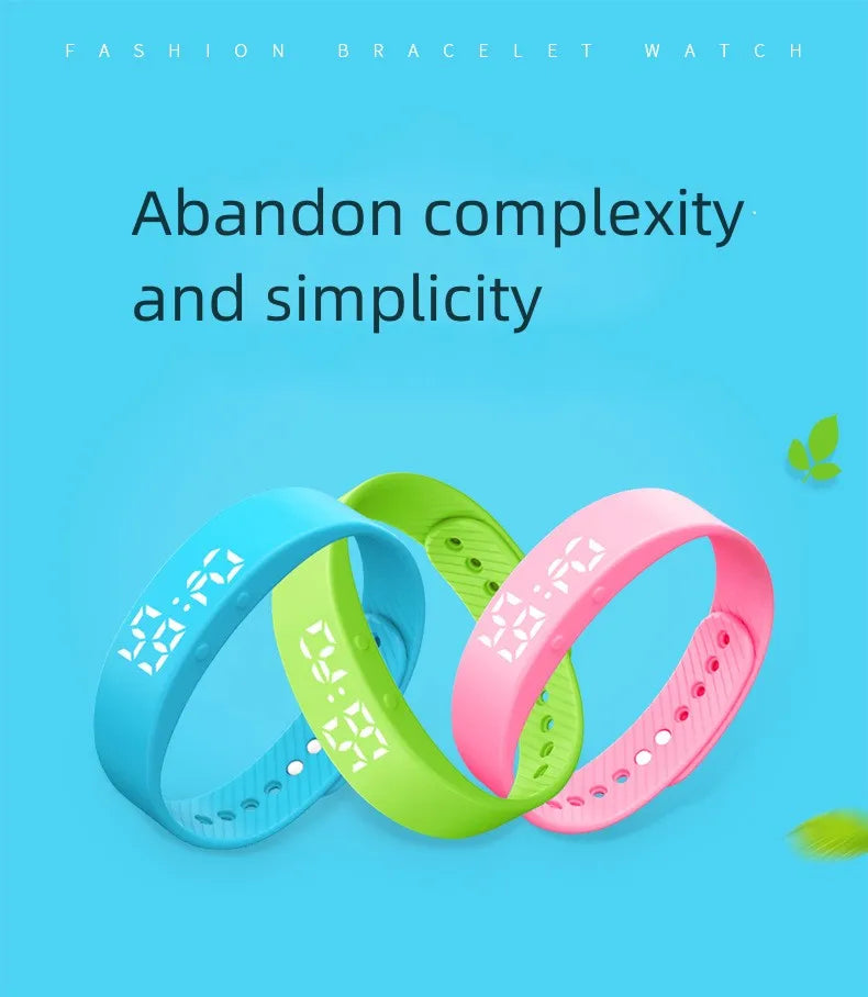 Reloj inteligente Pulsera deportiva Pulsera inteligente con despertador vibrador Pulsera podómetro para estudiantes hombres y mujeres