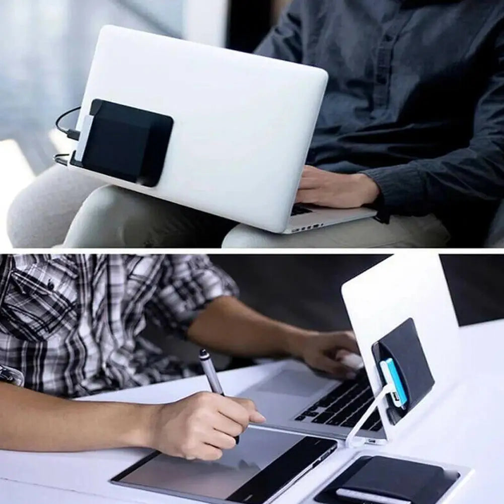 Selvklebende oppbevaringsveske til bærbar PC, digital harddisk, pennlomme, bærbar PC-tilbehør