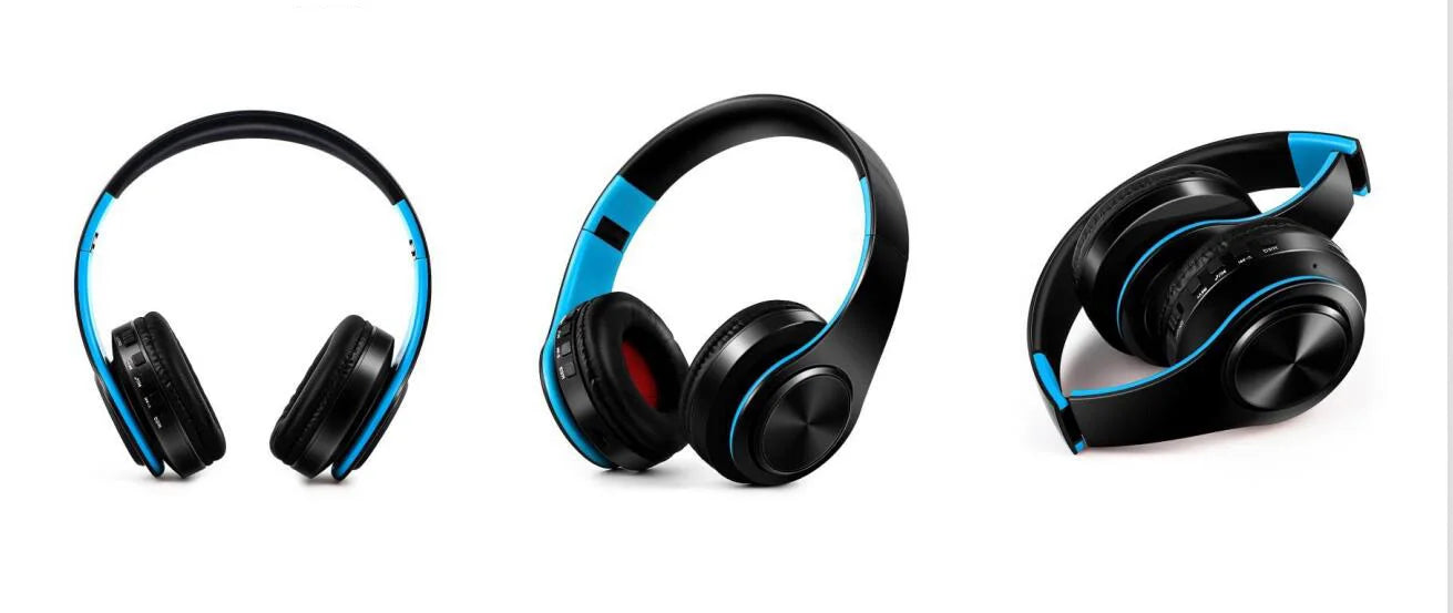 Casque sans fil Bluetooth stéréo avec microphone intégré pour Android et iOS.