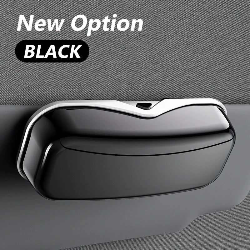 Funda para gafas de visera de coche, interior de ABS flocado premium, organizador de gafas de sol para auto, caja de protección de gafas antiarañazos