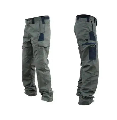 Pantalones de trabajo resistentes al desgaste para hombre, multibolsillos, cargo rectos, pantalones tácticos para correr al aire libre, pantalones casuales de primavera y otoño
