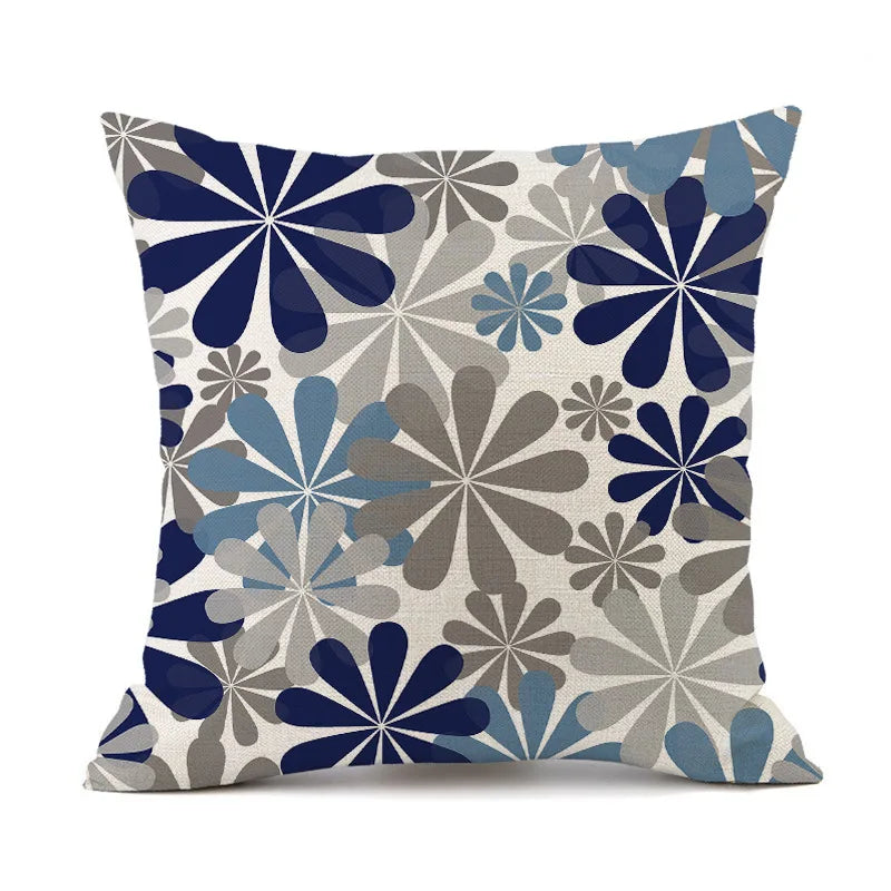 Housse de coussin d'extérieur imperméable 45x45, motif floral, décorative, pour canapé