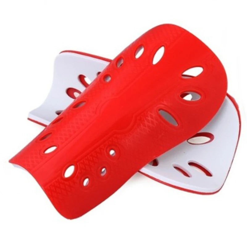 1 paire de protège-tibias de football en plastique pour enfants et adultes, équipement de protection respirant, 5 couleurs