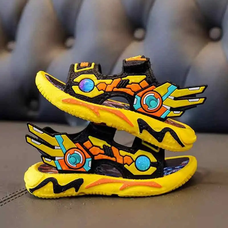 Kids' Sandals Boys' Summer Sports Beach Shoes Anti-Slip Soft-Sole Breathable Children's Shoes for Toddler Boys