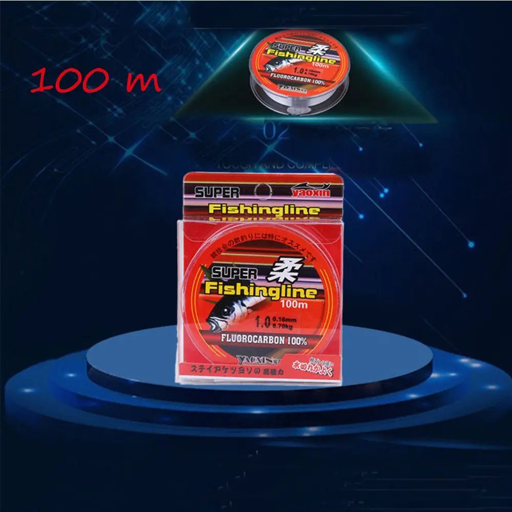 100m 100% Fluorocarbon Durable Angling 0.8-6LB Fishing Line Tackle Wire Monofilament Nylon PA