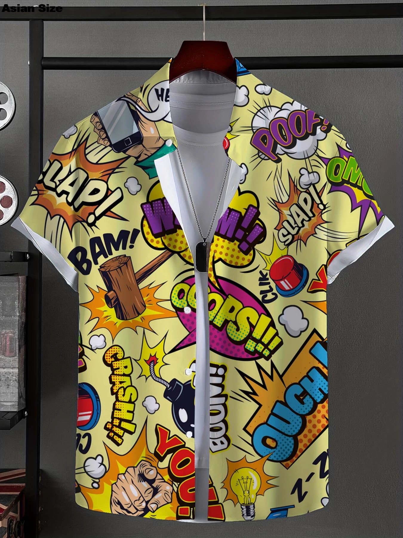 Chemise homme mode roman graphique hauts chemise boutonnée décontractée nouvelle chemise unisexe vacances revers manches courtes chemise graffiti art