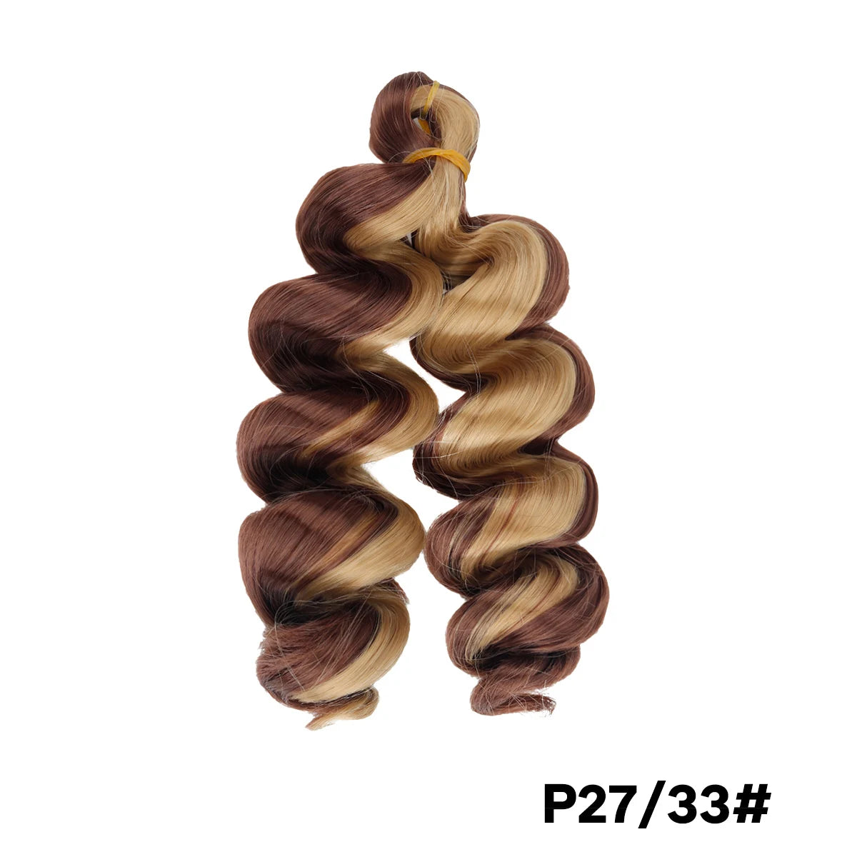Synthetic Hair Extensions for Boho Braids & Twists French Curl Crochet Braiding wig Ginger Brown Loose Wave Spiral Curl Braiding