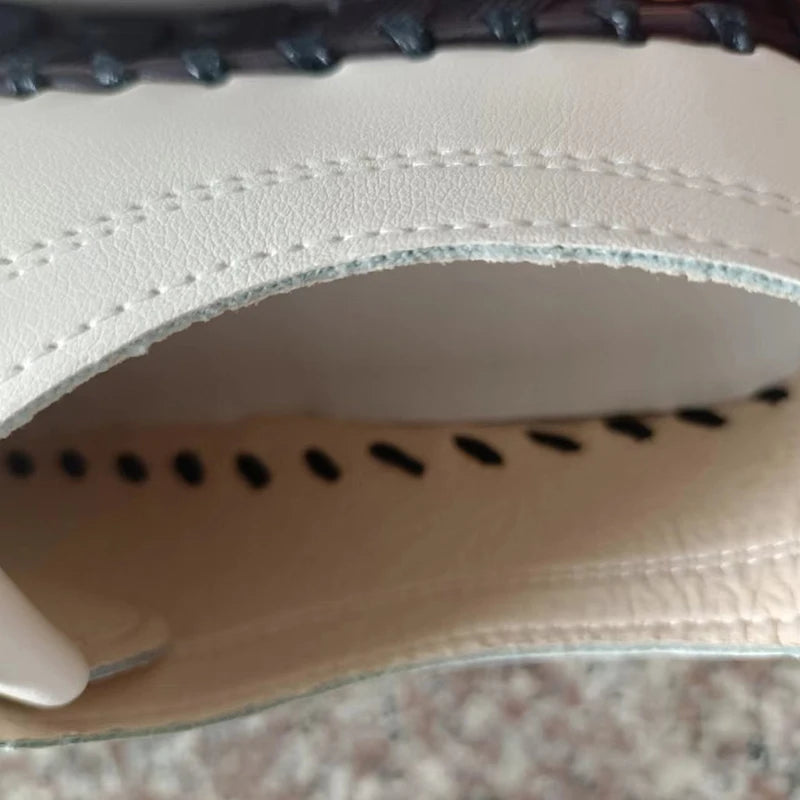 Sneakers Damesko Loafers Snøring Skinn Flate Ny Vår Uformell Komfortabel Mammasko Mujer Zapatos Chaussure Femme