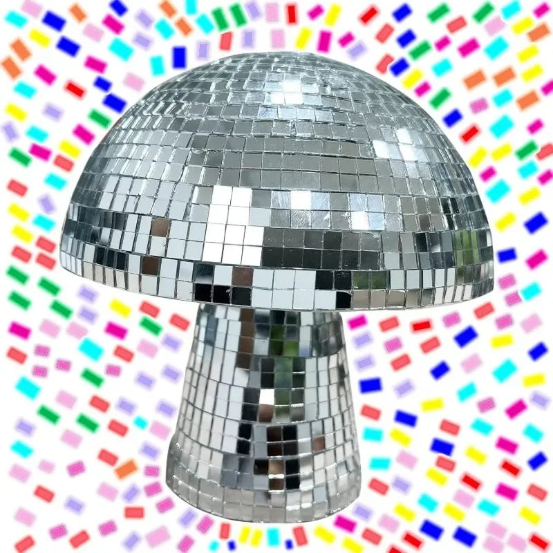 Espejo Disco Ball Seta Reflejante Artesanía de Decoración del Hogar Adornos de Seta Decoración de Atmósfera para Bar Miniaturas