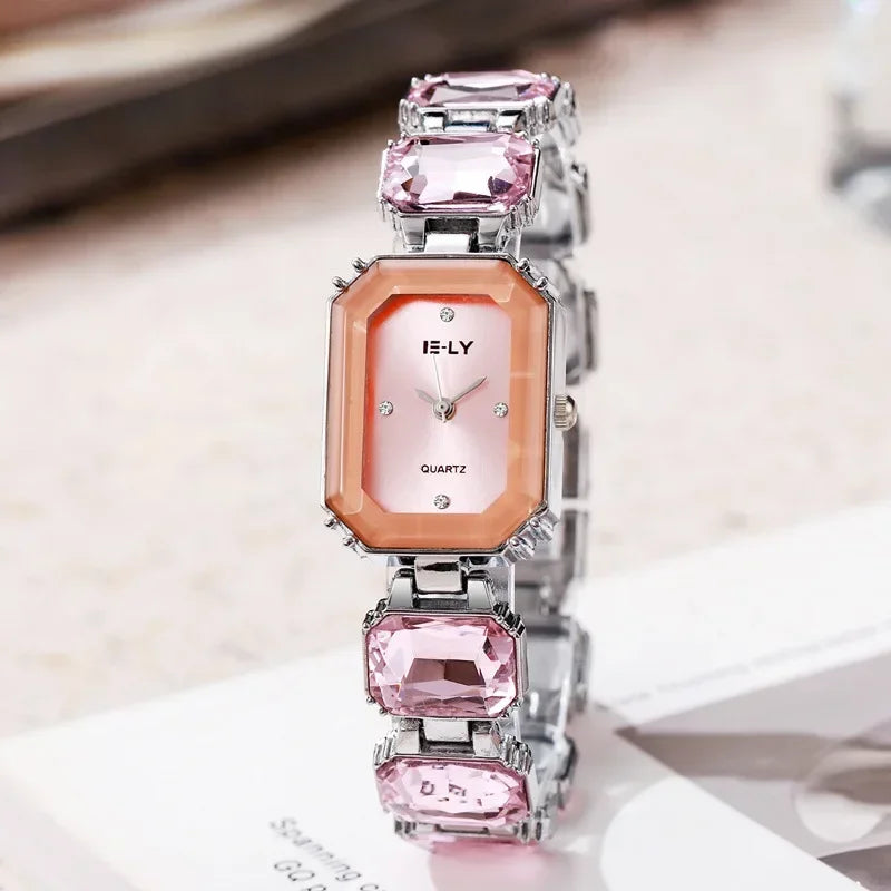 Reloj de mujer de marca, reloj de cuarzo de diamantes grandes, reloj de pulsera de lujo para mujer, reloj famoso, Dropshipping, Reloj Mujer