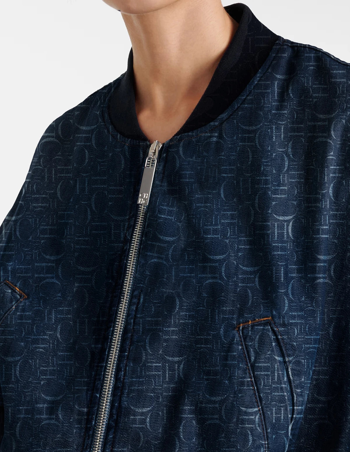 Women Pants Sets Denim Flared Trousers Fashion O Neck Coats Long Sleeve Zipper Casual Female Pants Suits Denim Streetwear Sets