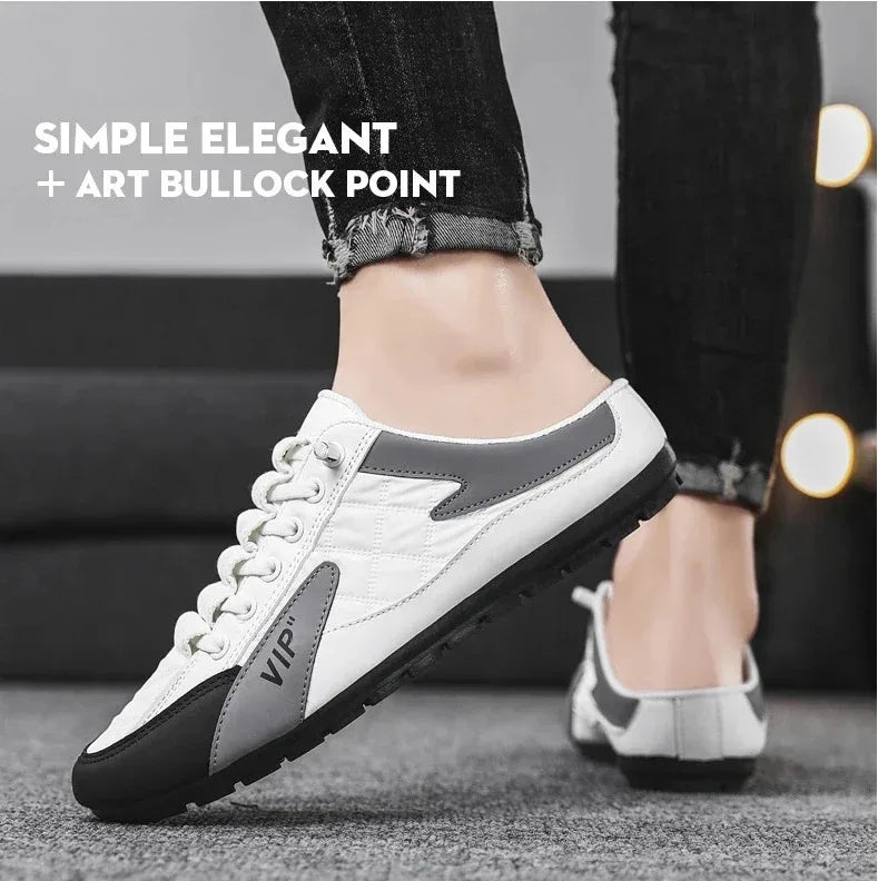 Pantuflas de Verano para Hombre Zapatos Casuales de Fondo Plano de Moda para Hombre Zapatos de Apoyo de Suela Blanda Zapatillas Deportivas para Hombre