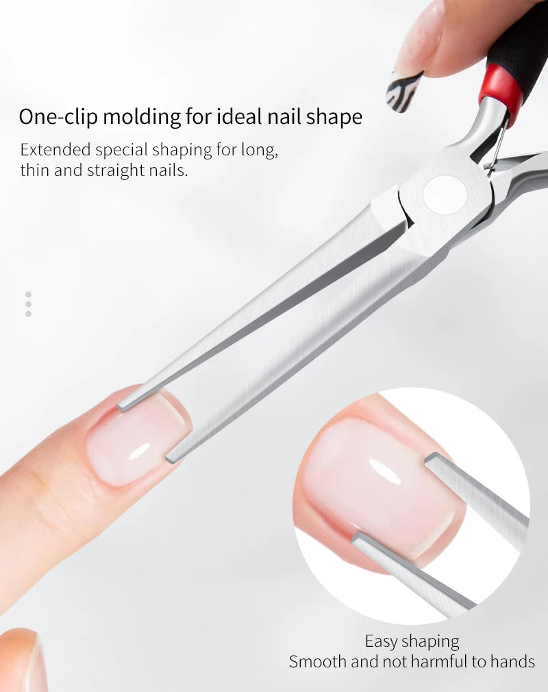 Pinzas para dar forma al arte de uñas, herramienta de manicura, herramienta de gel UV, alicates para dar forma a las uñas de acero al carbono, herramientas para uñas