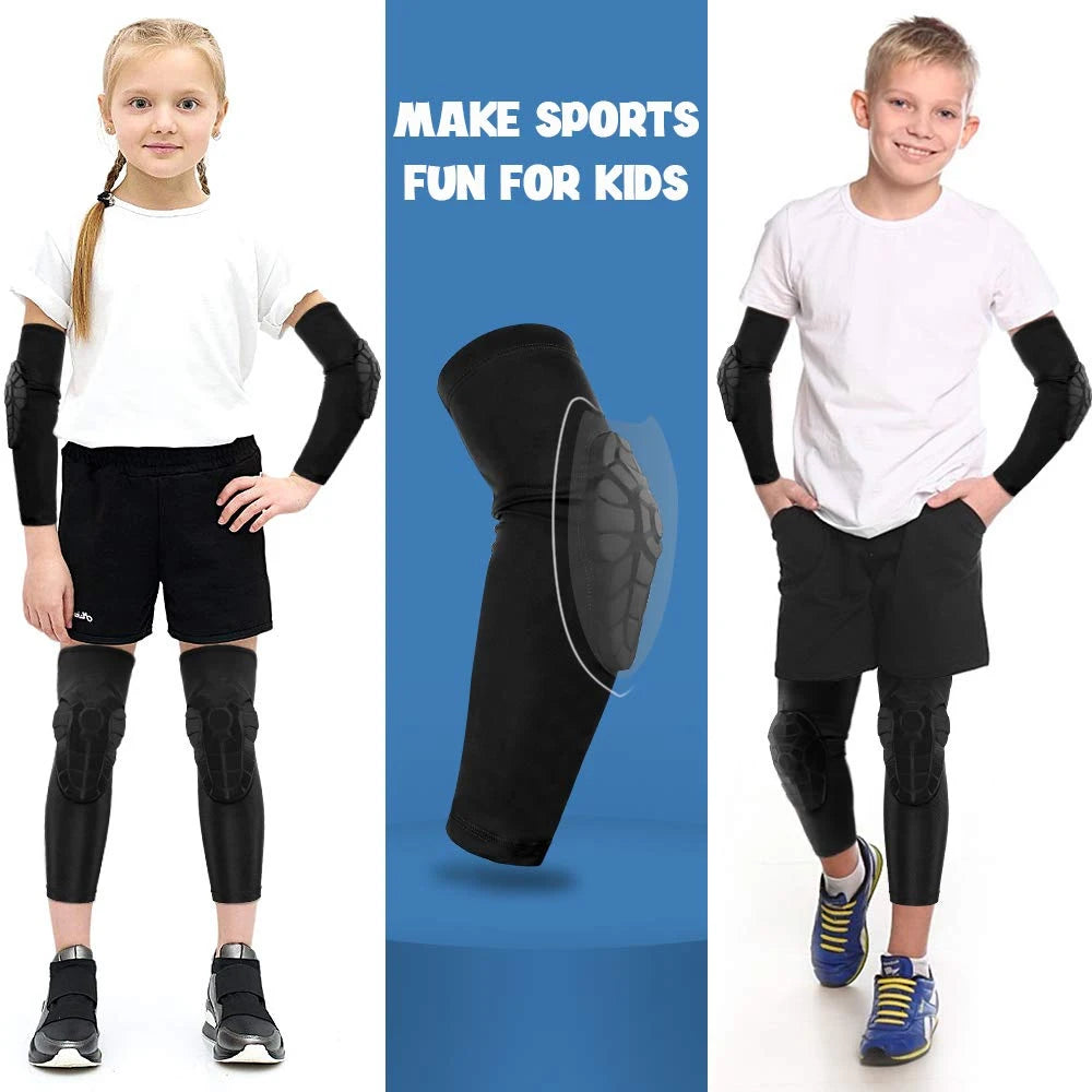 Rodilleras anticolisión para niños de 3 a 12 años, coderas para baloncesto, mangas para rodillas, fútbol, voleibol, bicicleta, lucha libre, equipo de protección
