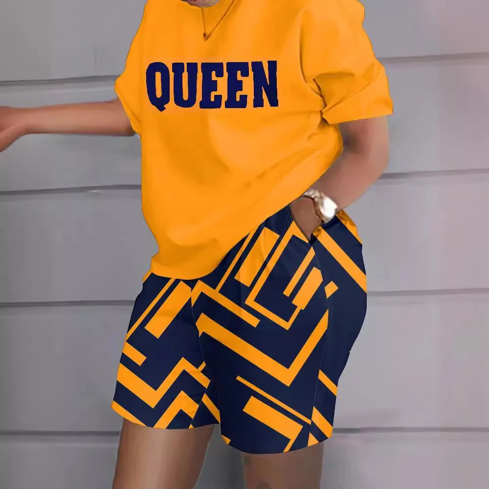 Summer Printed Two-Piece Set