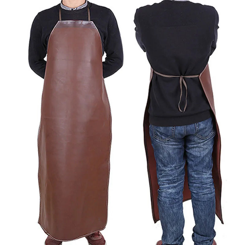 97 × 65 CM Delantal de soldadura de cuero, equipos de poliuretano, ropa de protección de aislamiento térmico para soldador, delantales de protección para soldadura