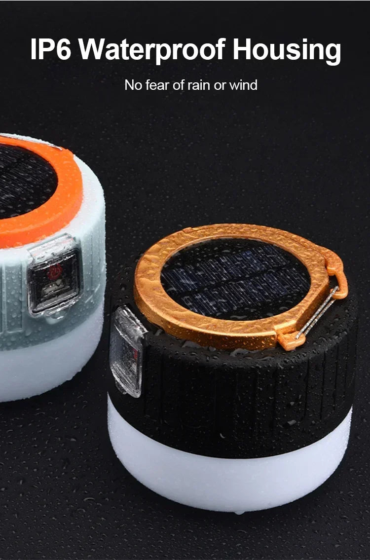 Linterna de camping portátil Power Bank Linternas LED de camping de mano impermeables para tienda de campaña al aire libre Foco recargable Linterna