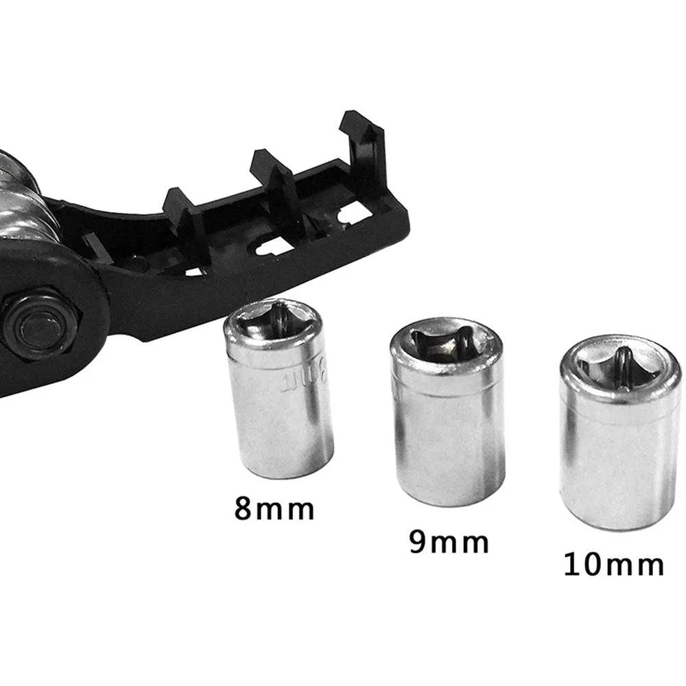 Kit de herramientas portátiles de reparación de bicicletas 16 en 1 Llave hexagonal Tuerca Destornillador para neumáticos Herramientas de reparación de motocicletas y bicicletas