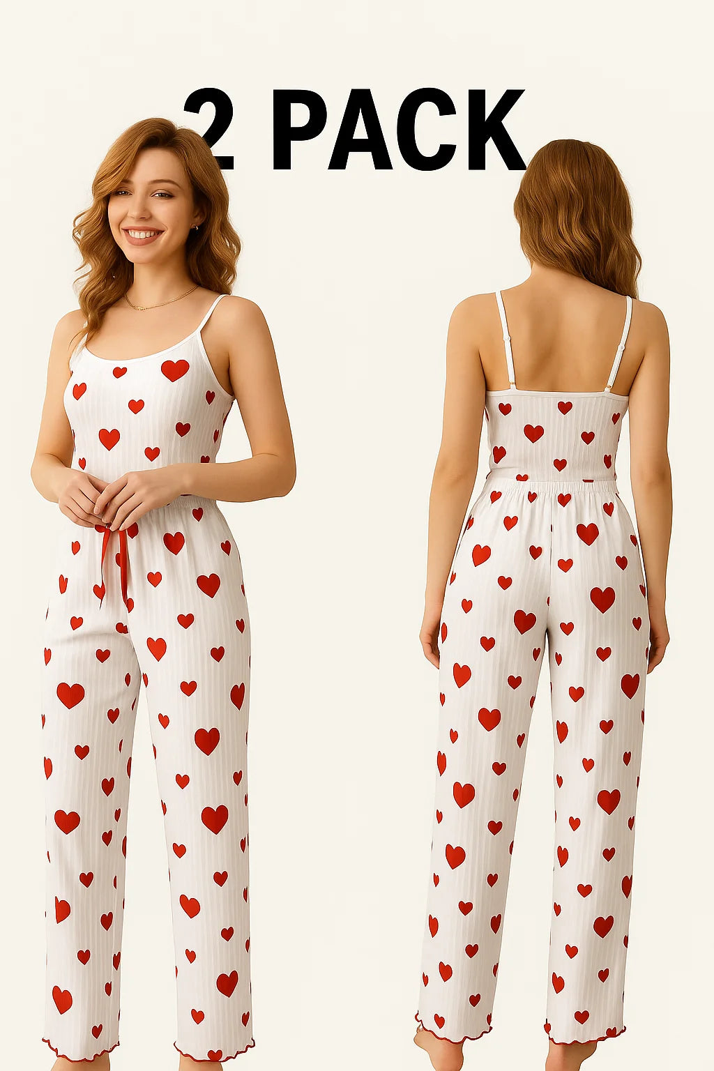 Pijama de talla grande con estampado "Love"