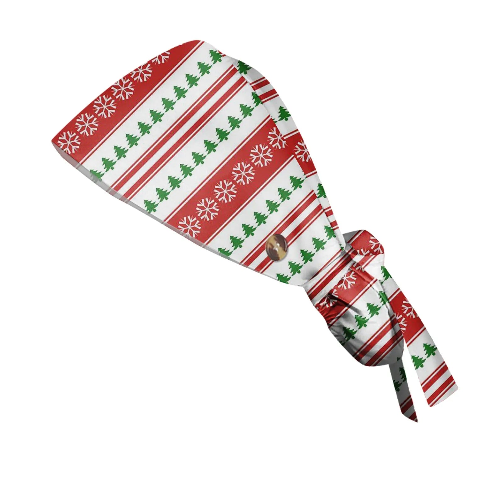 Gorro de Trabajo de Pelo Largo con Estampado Navideño a la Moda, Gorro de Trabajo Ajustable, Gorro de Enfermería para Salón de Belleza, Gorro Quirúrgico Femenino, Gorros de Enfermera