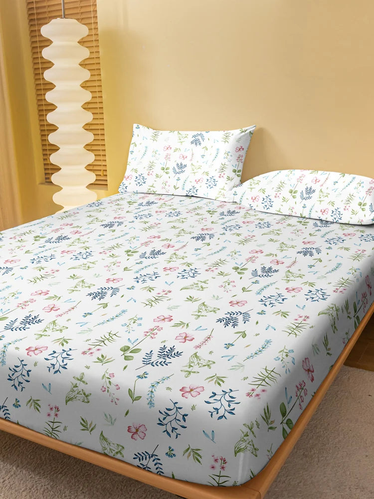 Fire årstider Menn og kvinner Enkelt Mote Plantetrykk Slipt Sengeteppe Hjem Soverom Hotell