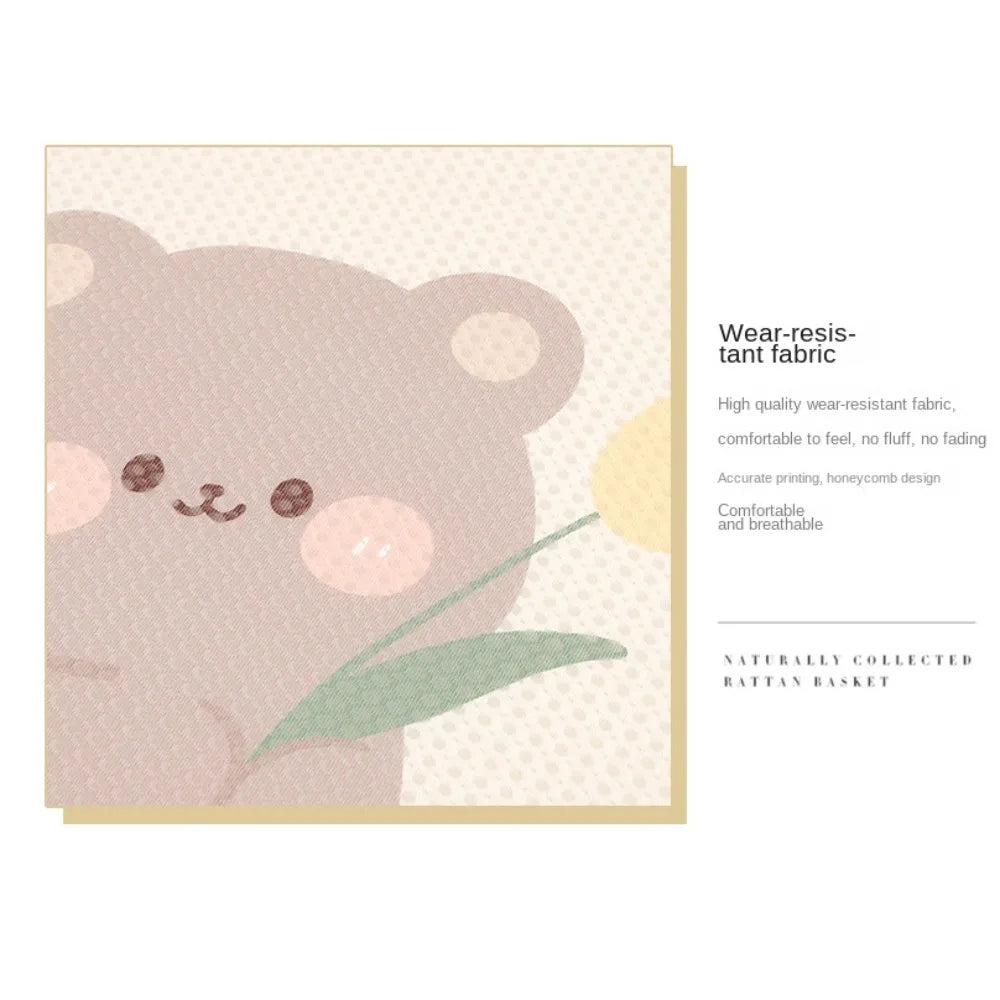 Bear Cartoon Bear Car Seat Cushion Protector Mat Breathable Summer Breathable Seat Pad Honeycomb Dust Proof Car Ice Silk Cushion