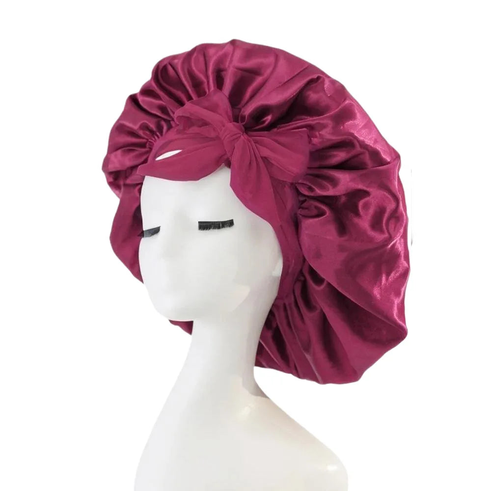 Satin Tie Sleep Bonnet