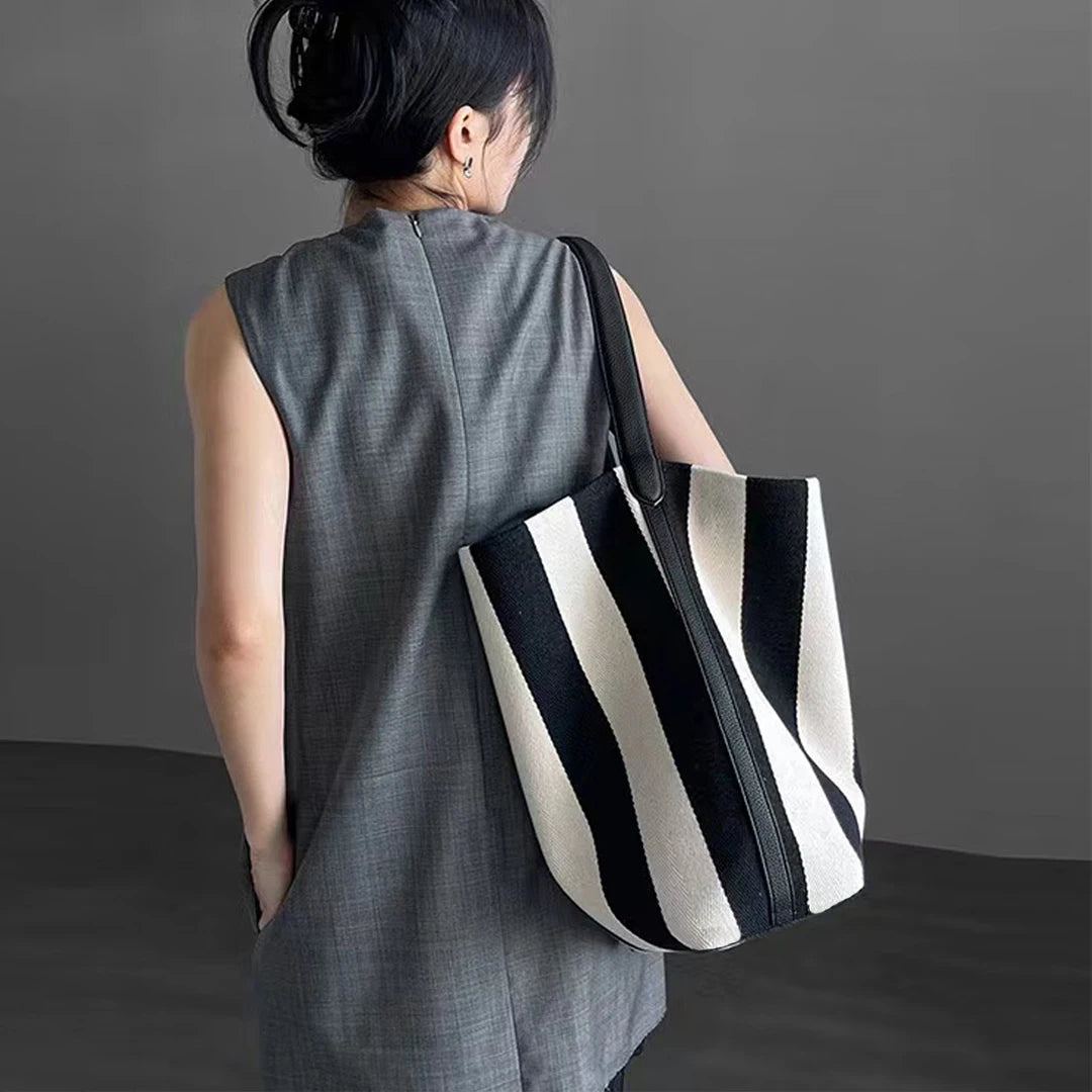 Striped Canvas Tote