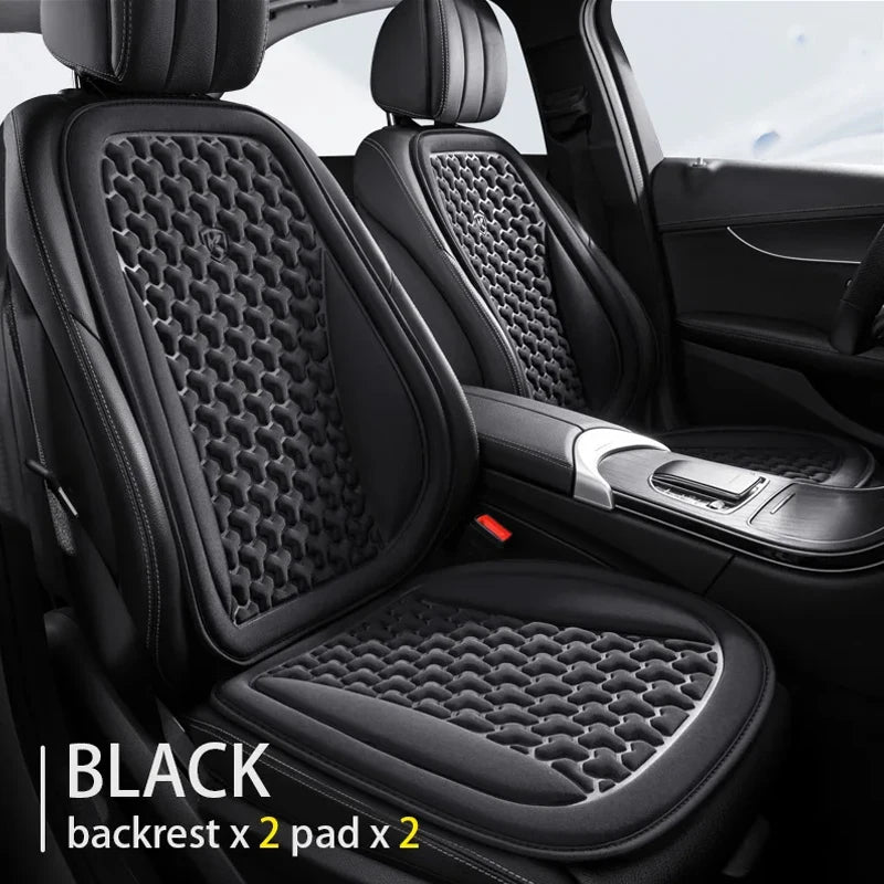 Funda de asiento de coche de verano 3D transpirable de seda helada, cojín de asiento de coche con diseño convexo, almohadillas protectoras de asiento de coche universales, alfombrilla de silla de coche