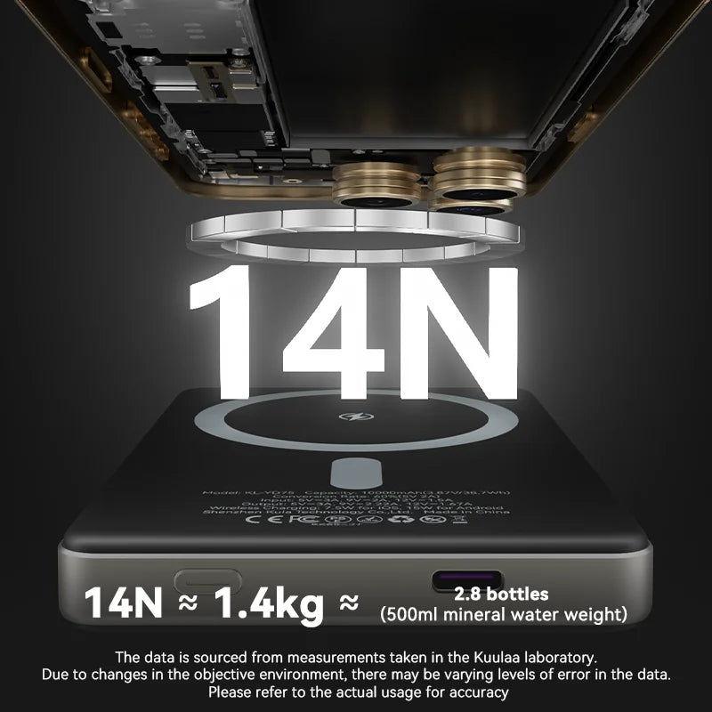 KUULAA Magnetisk Powerbank 10000Ah Trådløs Bærbar Lader 20W Hurtiglading For Magsafe For iPhone 16 15 14 For Max PowerBank