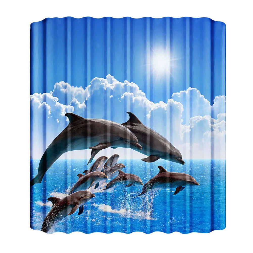 180-230cm Shower Curtains Waterproof Heavy Duty Thick Fabric Bath Curtain for Hotel Bathroom Bathtub Solid White Private Cover