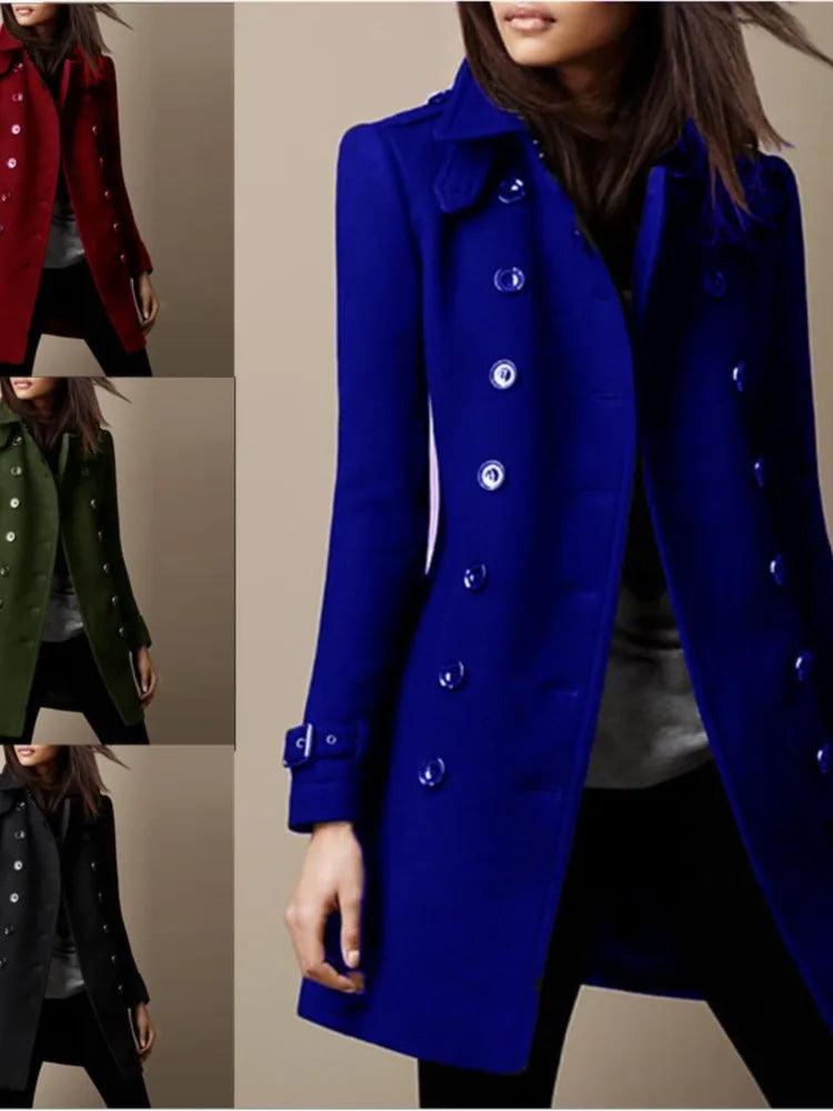 Abrigo Elegante de Lana para Mujer