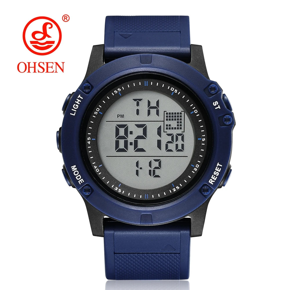 Relojes de hombre Reloj digital impermeable deportivo para hombre Esfera LED grande Moda Caqui Reloj de pulsera militar Reloj Masculino