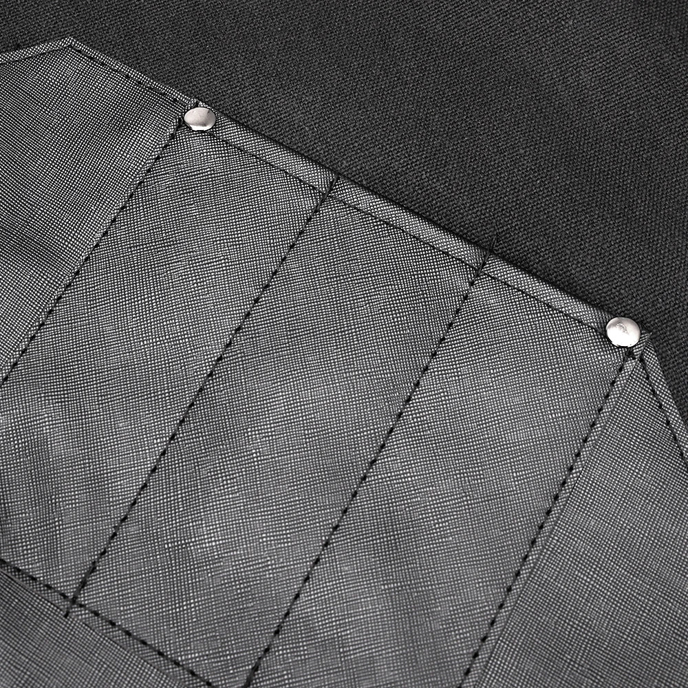 Delantales de barbero, uniforme de cocina para peluquero, delantal impermeable de tela con bolsillo para salón de barbería