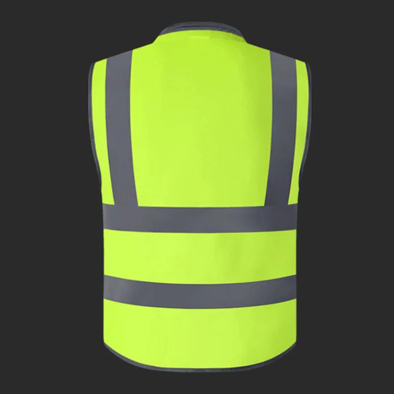 Chaleco de trabajo para hombre con bolsillos, chaleco de alta visibilidad para construcción al aire libre, ropa de trabajo de protección