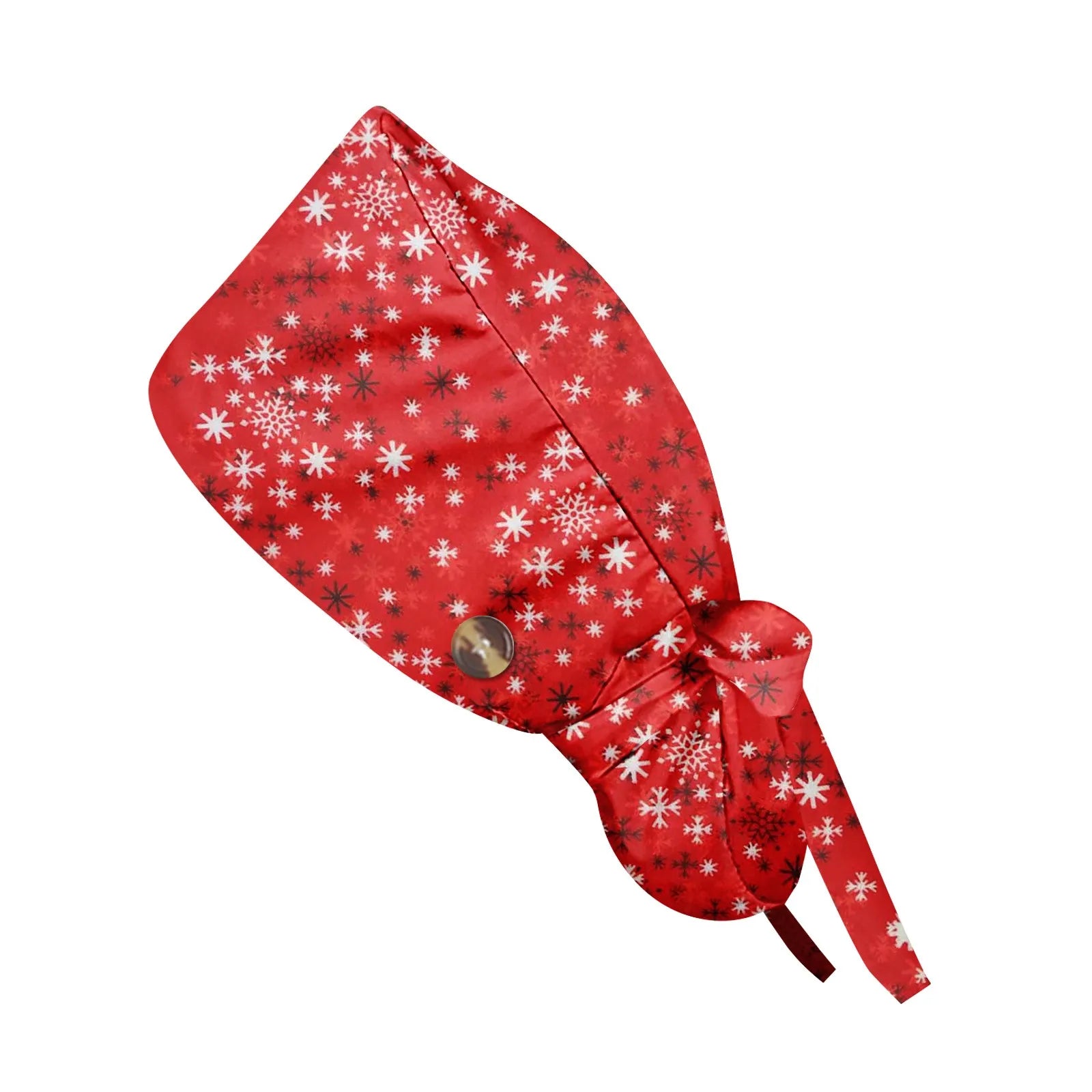 Gorro de Trabajo de Pelo Largo con Estampado Navideño a la Moda, Gorro de Trabajo Ajustable, Gorro de Enfermería para Salón de Belleza, Gorro Quirúrgico Femenino, Gorros de Enfermera