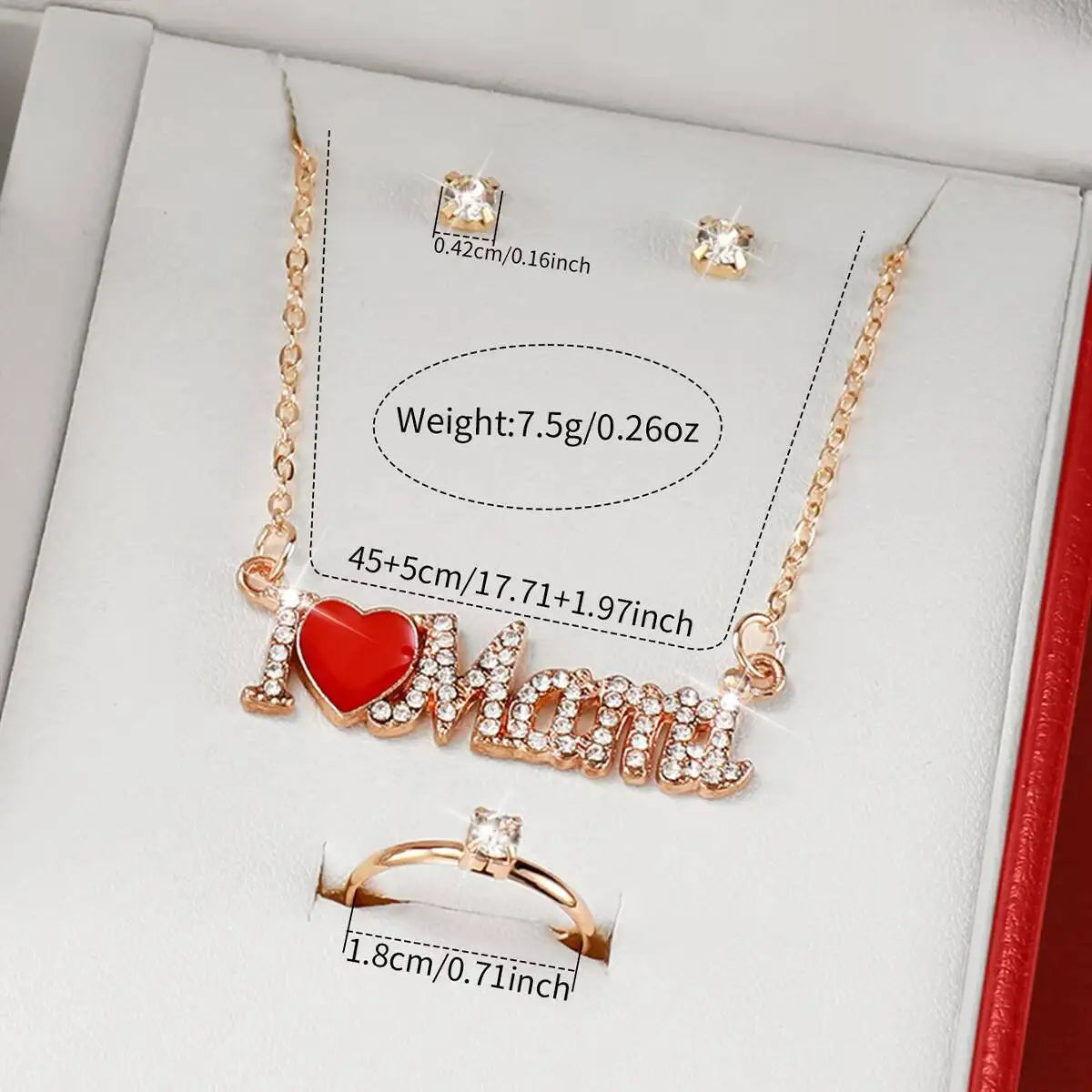 Rhinestone Watch & Jewelry Set (5PCS)