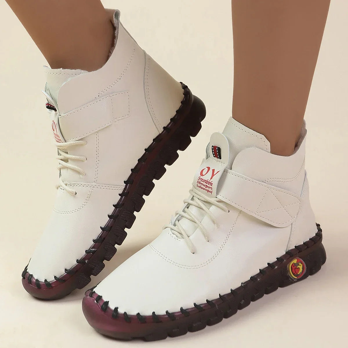 Bottes en cuir et fourrure pour femmes