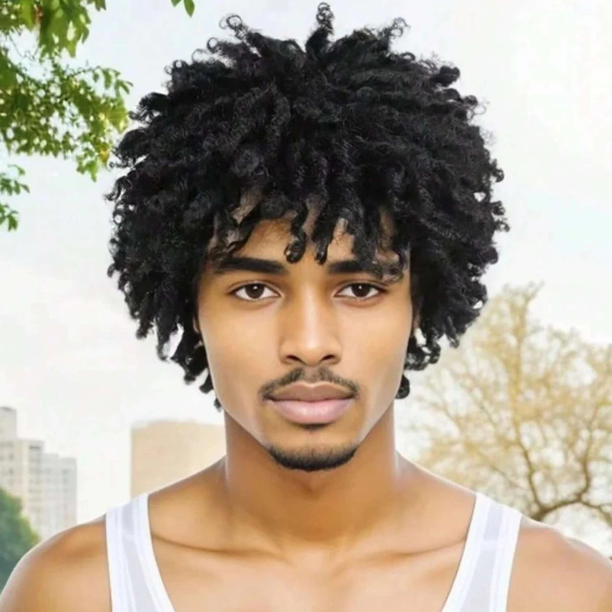 Dreadlock Wig Male Short Braided Wigs Dreads Men Guys Short Synthetic Afro Twist Faux Locs Braid Wig