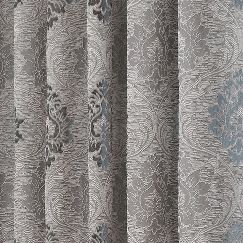 1PC Cortina Jacquard Estilo Europeo Gris para Ventanas, Cortinas Opacas de 20-40% para Dormitorio, Sala de Estar, Decoración del Hogar