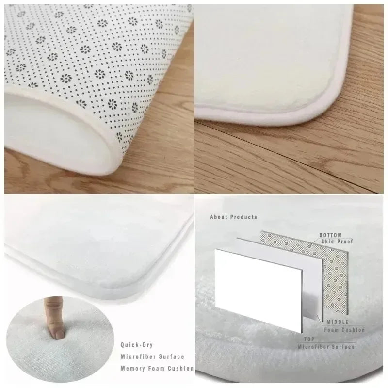 Christmas Tree Santa Claus Elk Christmas Entry Door Floor Mat Festive Decorations Carpet Bathroom Anti-slip Mat Entrance Doormat