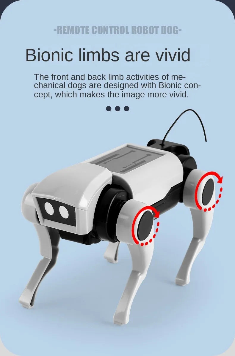 Robot de control remoto para niños, juguete mecánico con control remoto, enseñanza de ciencias, modelo de montaje DIY, juego de juguetes eléctricos para niños, regalo