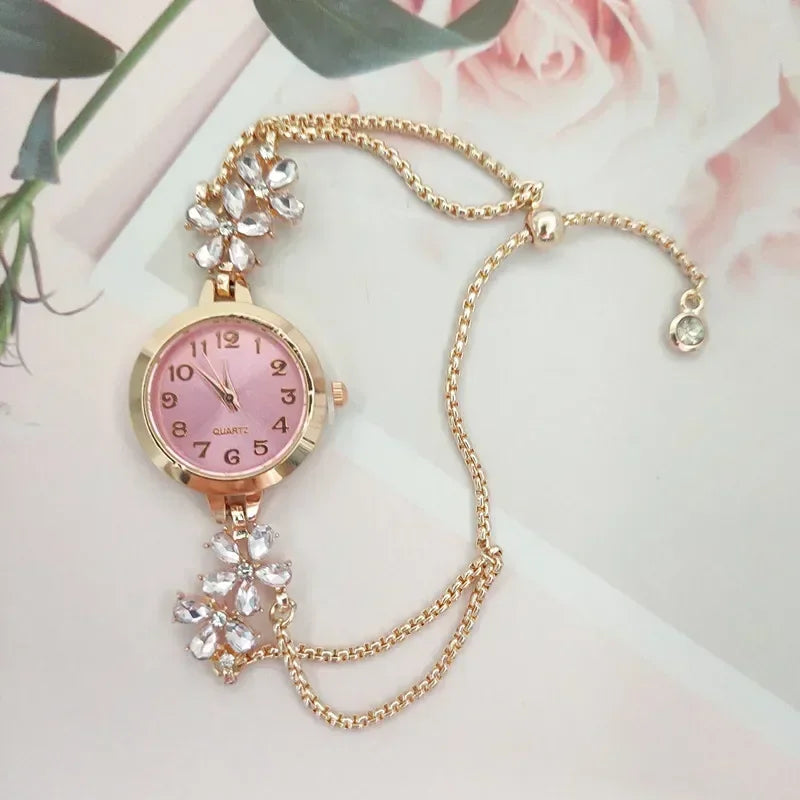 Klokker for kvinner Reloj Mujer Mermaid Chain Luxury Diamond dameklokke Armbånd Mote Quartz Klokker часы женские наручные