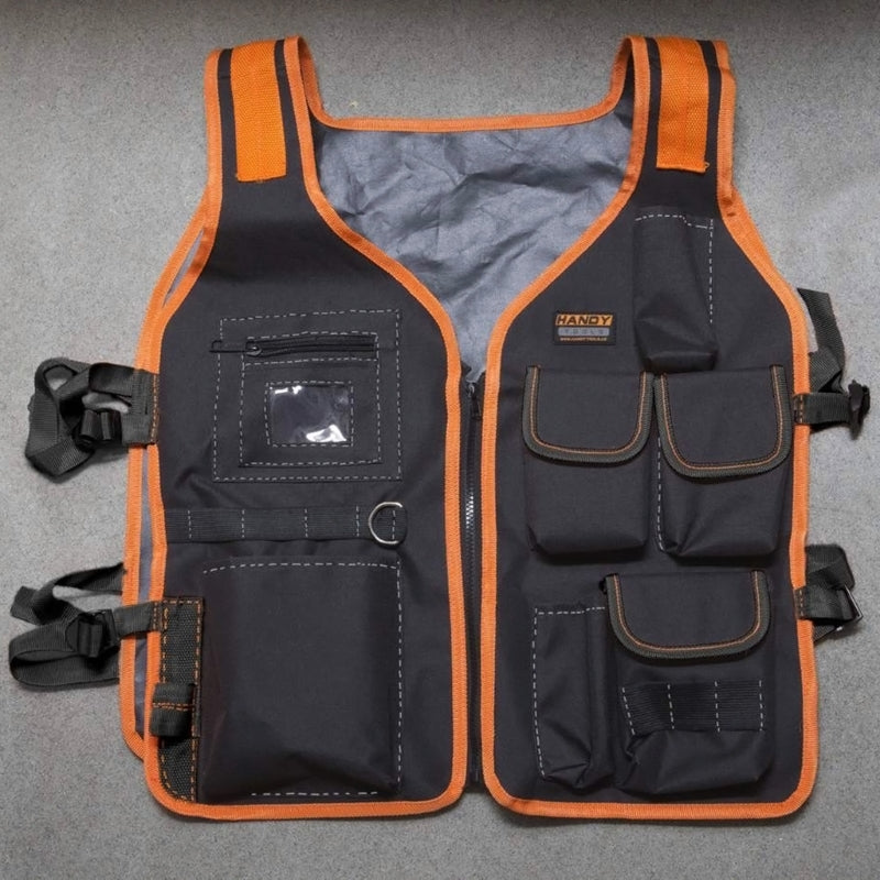 Chaleco de trabajo práctico, chaleco de herramientas, múltiples bolsillos, diseño ergonómico
