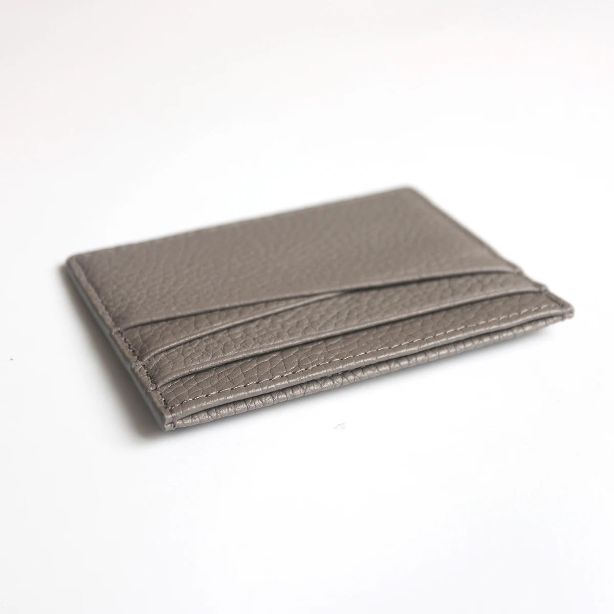 Tarjetero de lujo 100% cuero genuino para negocios, hombres, identificación, estuche para tarjetas de crédito, moda, regalo para mujeres, mini cartera delgada